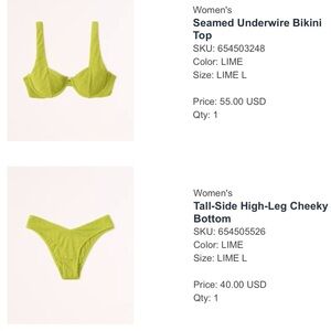 NWT Abercrombie & Fitch Bikini Set